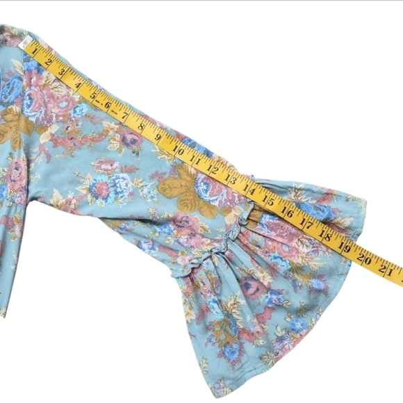 Coastal Boho Penny Swing Dress L/XL Flowy Tiered, Pockets - Picture 6 of 7